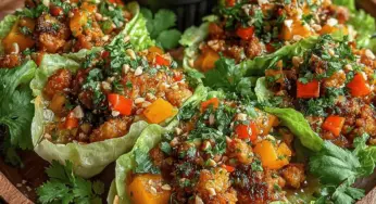 Sweet Chili Chicken Lettuce Wraps Recipe