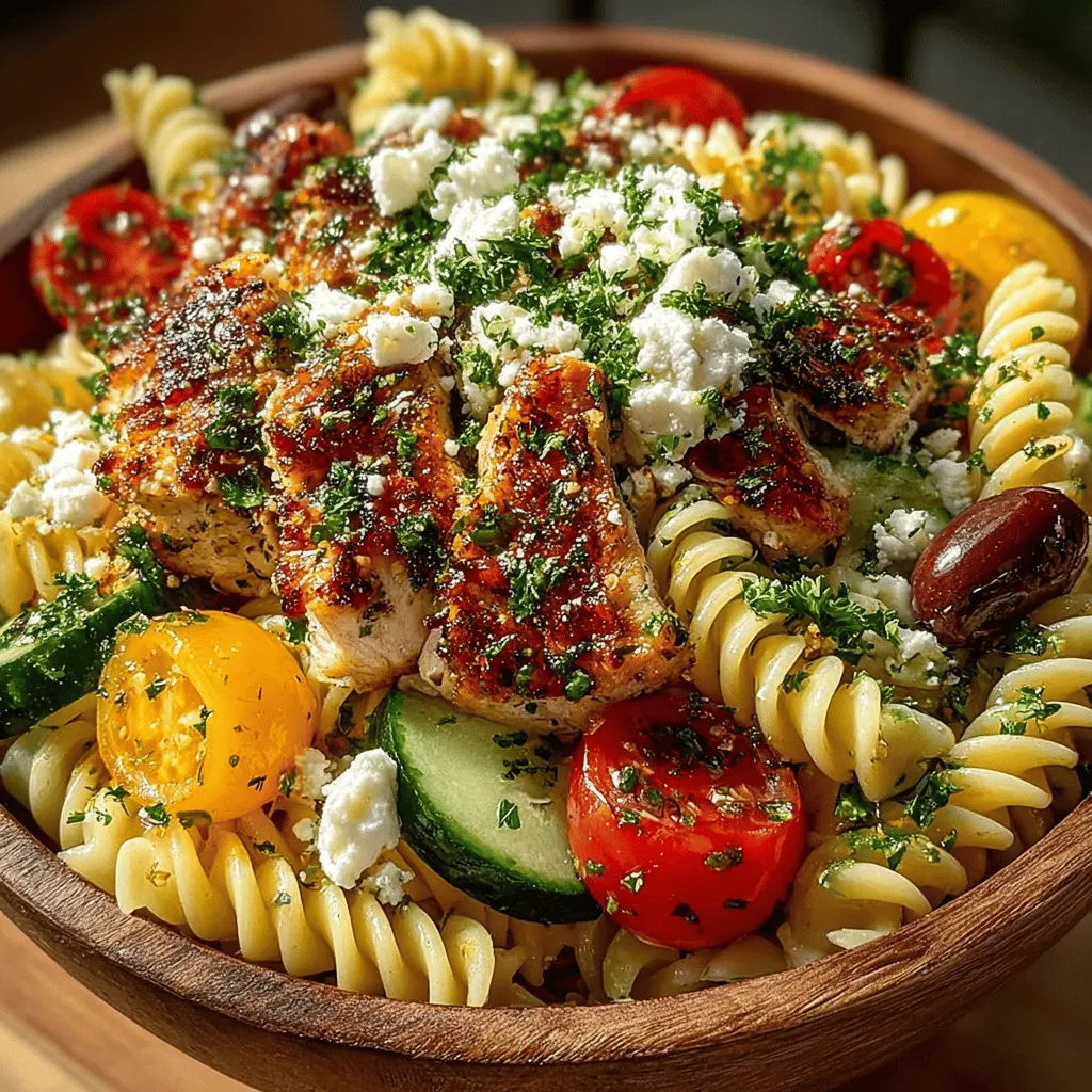 Mediterranean Breeze Chicken Pasta Salad