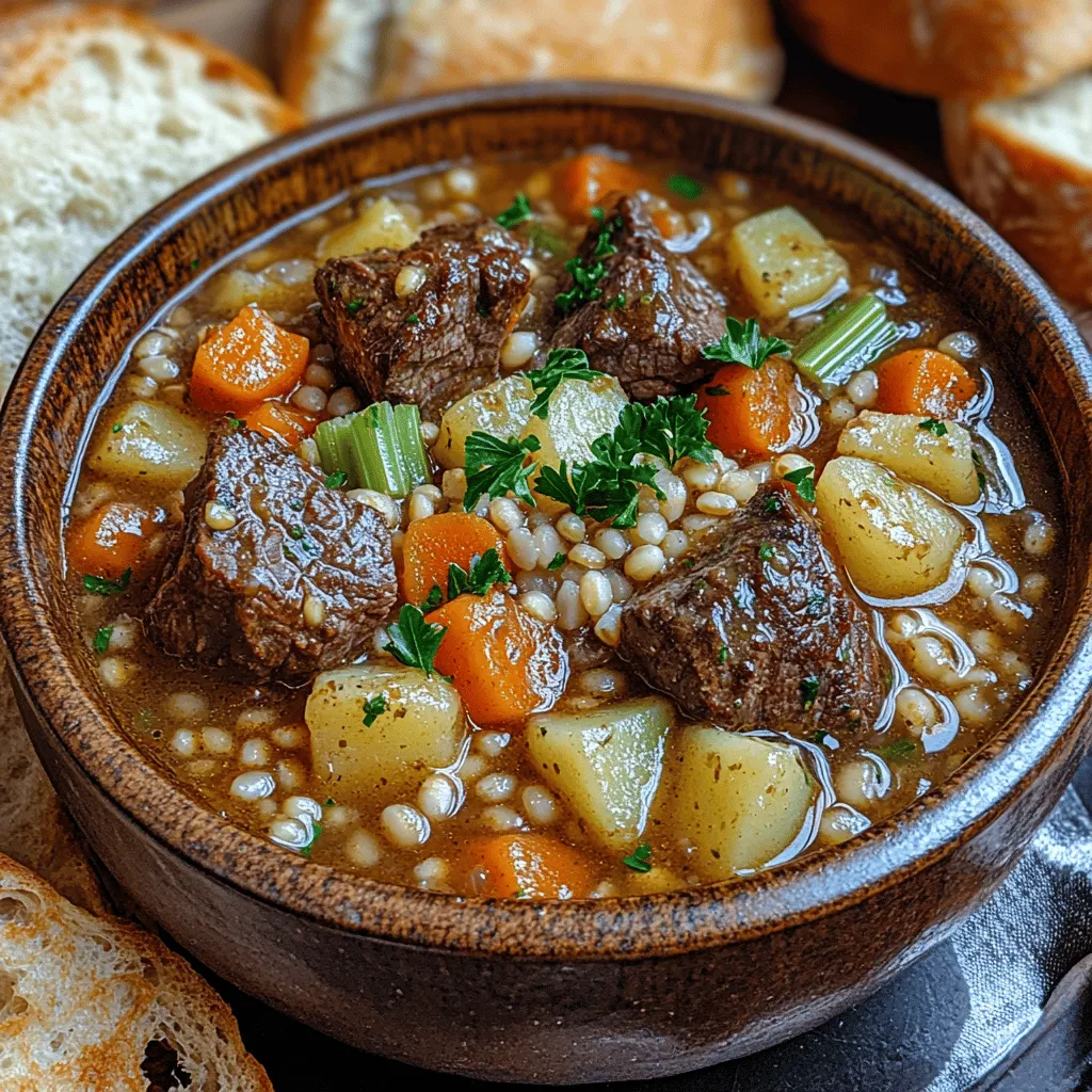In the realm of comfort food, few dishes invoke warmth and satisfaction quite like a rich, hearty stew. Stews have been a staple in various cultures for centuries, cherished for their ability to bring people together and provide nourishment during colder months. Among these beloved recipes, the Hearty Slow Cooked Beef and Barley Stew stands out as a quintessential dish that perfectly embodies cozy cooking. This recipe combines tender chunks of beef with wholesome barley and a medley of vibrant vegetables, creating a nourishing meal that not only satiates hunger but also warms the soul.