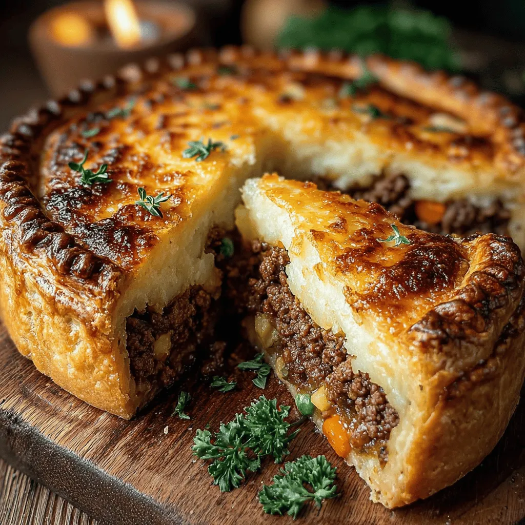 In the world of comfort food, few dishes can rival the heartwarming appeal of a Hearty Savory Ground Beef and Potato Pie. This recipe encapsulates the essence of cozy, home-cooked meals, combining tender ground beef, fresh vegetables, and a flaky crust to create a dish that feels like a warm hug on a chilly day. Whether it's a family dinner on a busy weekday or a special occasion gathering, this pie is not only delicious but also easy to prepare, making it a go-to dish for home cooks of all skill levels.