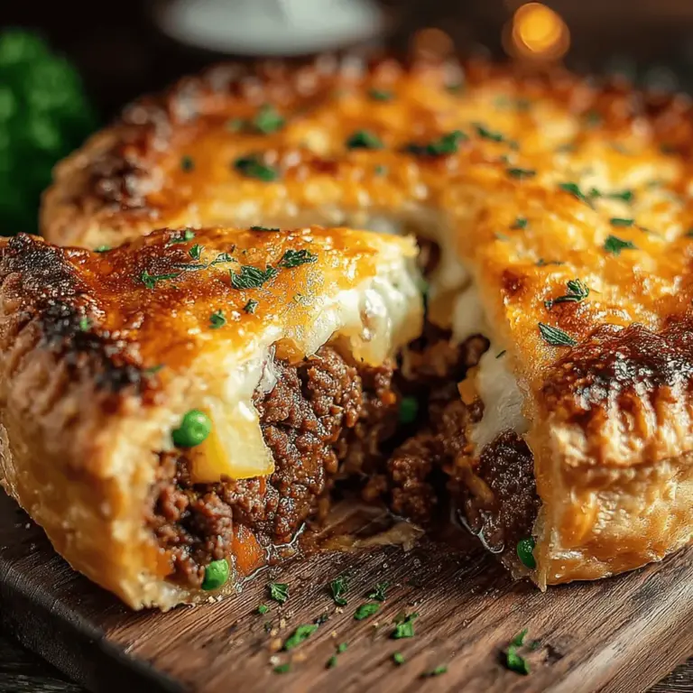 In the world of comfort food, few dishes can rival the heartwarming appeal of a Hearty Savory Ground Beef and Potato Pie. This recipe encapsulates the essence of cozy, home-cooked meals, combining tender ground beef, fresh vegetables, and a flaky crust to create a dish that feels like a warm hug on a chilly day. Whether it's a family dinner on a busy weekday or a special occasion gathering, this pie is not only delicious but also easy to prepare, making it a go-to dish for home cooks of all skill levels.