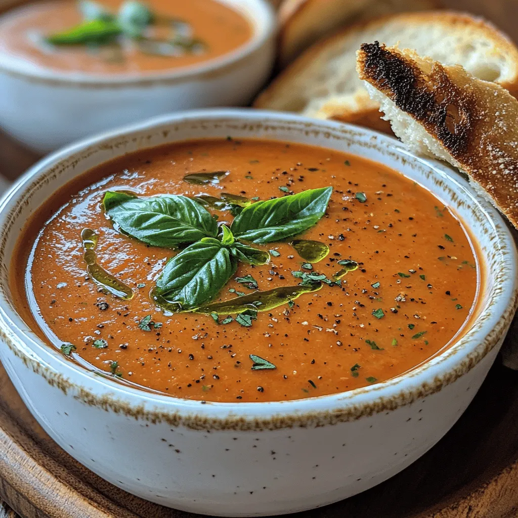 Indulge in the rich flavors of a classic Creamy Roasted Tomato Bisque, a comforting and satisfying dish perfect for any season. This hearty soup not only embraces the luscious taste of ripe tomatoes but also combines aromatic herbs and creamy goodness to elevate your dining experience. Whether enjoyed as a starter, a light meal, or paired with crusty bread for a fulfilling lunch, tomato bisque has a way of warming the soul and tantalizing the taste buds.
