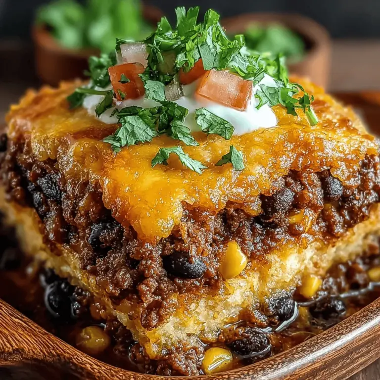 Rustic Cowboy Beef & Bean Bake is a dish that embodies the spirit of hearty, robust flavors and satisfying textures, making it a beloved choice for family meals and gatherings. This comforting casserole combines seasoned ground beef, a variety of beans, and vibrant vegetables, all baked together to create a dish that is both nourishing and delicious. The appeal of this recipe lies not only in its delightful taste but also in its ability to bring people together around the dinner table, evoking a sense of warmth and camaraderie reminiscent of the great American West.