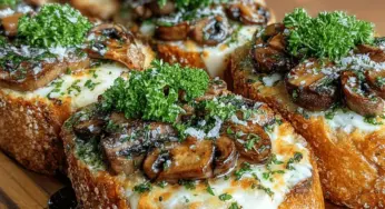 Savory Mushroom & Brie Toast Melts