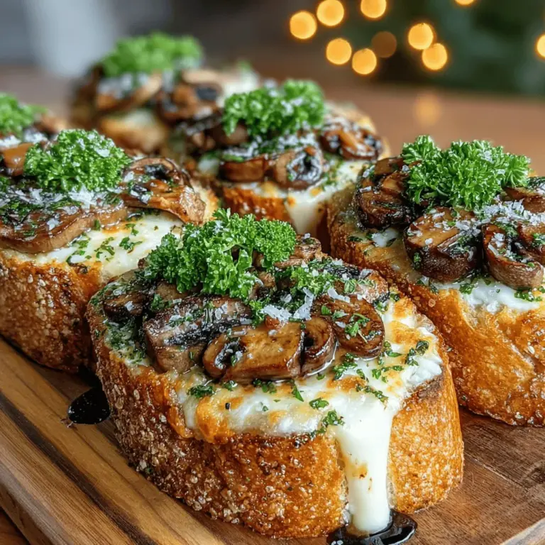 When it comes to creating a dish that perfectly balances comfort with sophistication, few things can rival the allure of Savory Mushroom & Brie Toast Melts. This recipe is not just a meal; it’s an experience that captivates the senses, making it an ideal appetizer or main course for any occasion. Whether you’re hosting a cozy gathering with friends or preparing an elegant dinner for loved ones, these toast melts promise to impress and satisfy.