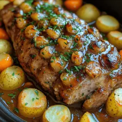 When it comes to crafting a memorable family dinner or prepping meals for the week ahead, few recipes can match the simplicity and satisfaction of a Slow Cooker Garlic Herb Pork Roast. This dish melds the rich, succulent flavors of pork with the aromatic allure of fresh herbs and garlic, creating a comforting centerpiece for any table. The beauty of using a slow cooker lies in its convenience; once the ingredients are prepped and assembled, it does the work for you, filling your home with enticing aromas as it simmers to perfection. Whether you’re hosting a Sunday family dinner or simply seeking an easy weeknight meal, this recipe is sure to impress without overwhelming your schedule.