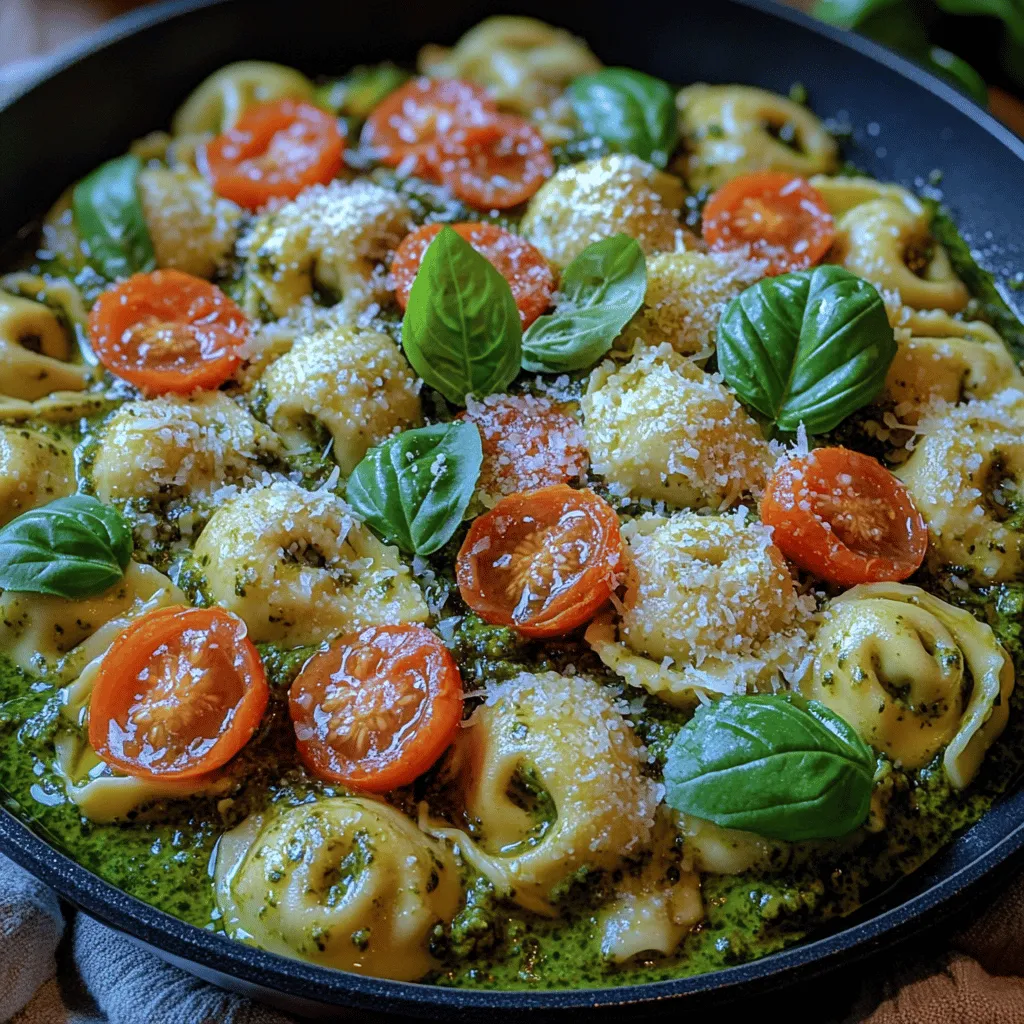 At its core, the Creamy Pesto Tortellini Skillet is a pasta dish that features cheese-filled tortellini enveloped in a rich and creamy pesto sauce. This Italian-inspired meal highlights tortellini's versatility, a pasta that has gained immense popularity for its delightful shape and variety of fillings. Traditionally, tortellini is made with pasta dough filled with a mixture of meats or cheese, providing a burst of flavor in every bite.
