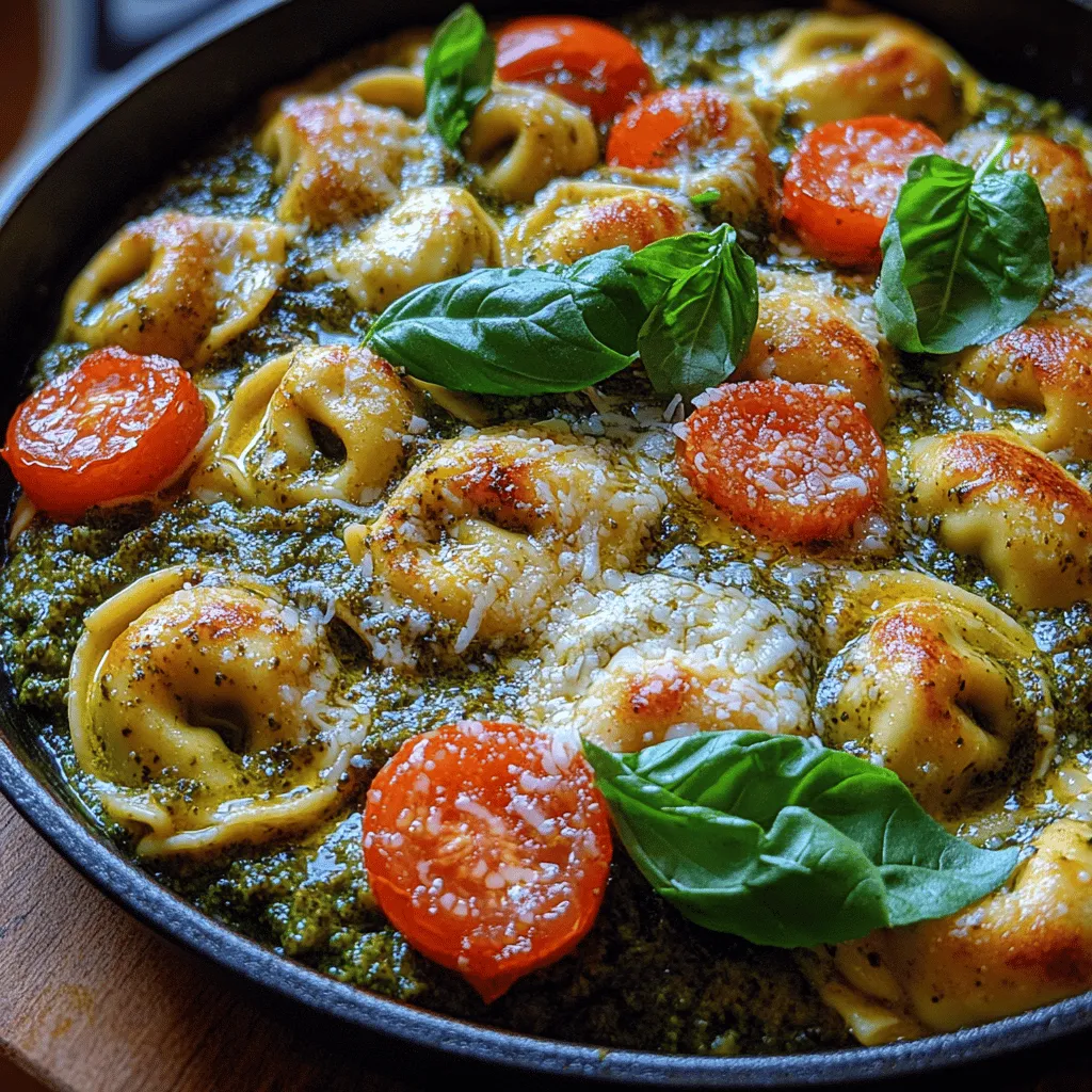 At its core, the Creamy Pesto Tortellini Skillet is a pasta dish that features cheese-filled tortellini enveloped in a rich and creamy pesto sauce. This Italian-inspired meal highlights tortellini's versatility, a pasta that has gained immense popularity for its delightful shape and variety of fillings. Traditionally, tortellini is made with pasta dough filled with a mixture of meats or cheese, providing a burst of flavor in every bite.