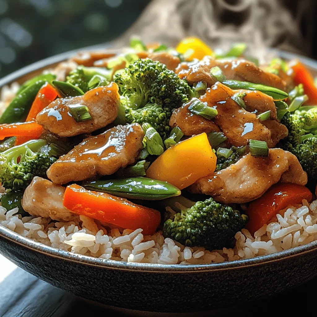 The Colorful Chicken Veggie Stir-Fry is a vibrant and nutritious dish that brings together tender chicken and a medley of fresh vegetables, all tossed in a flavorful sauce. This recipe not only boasts a dazzling array of colors but also provides a balanced nutritional profile that makes it a perfect meal for busy weeknights or leisurely weekend dinners. With its quick preparation time and adaptability, this stir-fry can easily cater to varying tastes and dietary needs, ensuring that everyone at the table will find something to love.
