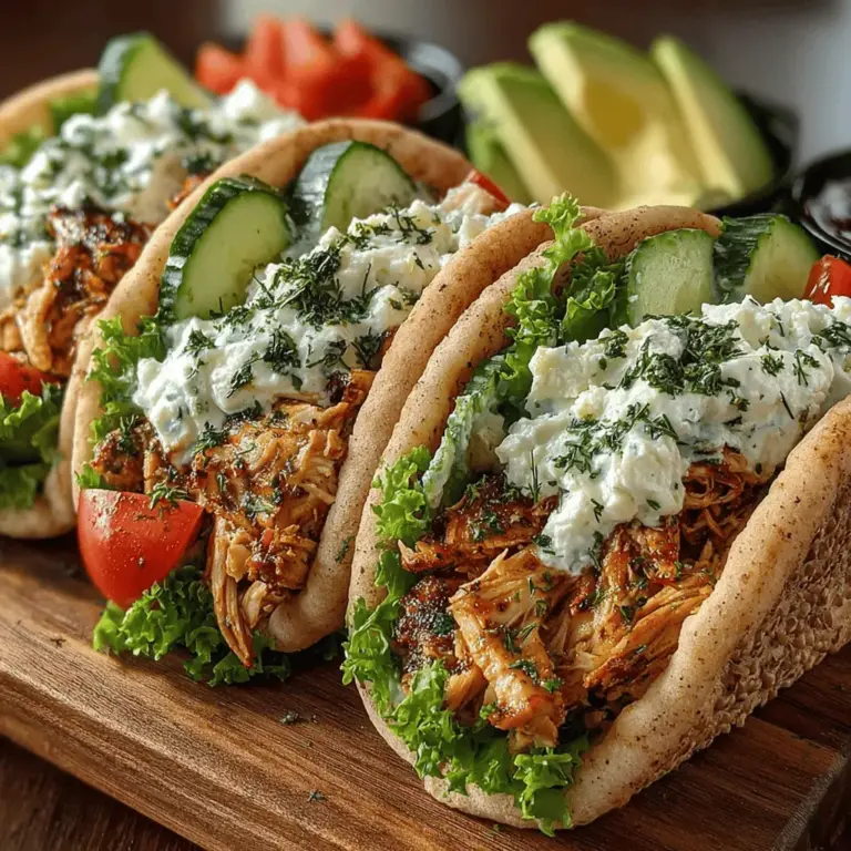 When it comes to assembling your Creamy Dill Ranch Chicken Pita Pockets, the order in which you layer your ingredients can significantly impact both the taste and presentation. Start with a sturdy base of crisp lettuce at the bottom of the pita. This not only provides a refreshing crunch but also acts as a barrier to help prevent the pita from becoming soggy from the creamy dressing and chicken mixture.