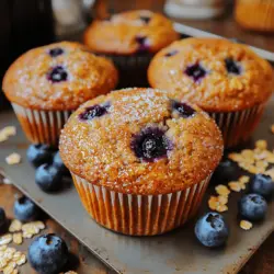 Baking is often seen as a form of art, and with our Sweet Blueberry Oat Muffins, you can create a masterpiece that is both delicious and nutritious. These muffins are not just an ordinary breakfast item; they are a wholesome snack that you can enjoy any time of the day. With their delightful blend of flavors and textures, they perfectly encapsulate the essence of healthy indulgence. The natural sweetness of blueberries pairs beautifully with the hearty goodness of oats, making this recipe a must-try for health-conscious individuals and anyone looking to satisfy their sweet tooth without the guilt.