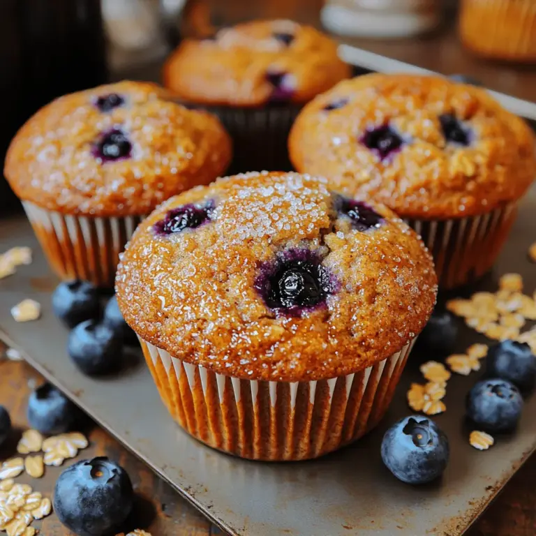 Baking is often seen as a form of art, and with our Sweet Blueberry Oat Muffins, you can create a masterpiece that is both delicious and nutritious. These muffins are not just an ordinary breakfast item; they are a wholesome snack that you can enjoy any time of the day. With their delightful blend of flavors and textures, they perfectly encapsulate the essence of healthy indulgence. The natural sweetness of blueberries pairs beautifully with the hearty goodness of oats, making this recipe a must-try for health-conscious individuals and anyone looking to satisfy their sweet tooth without the guilt.