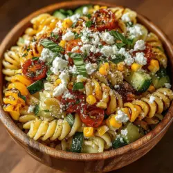 Sweet Corn and Pesto Pasta Salad