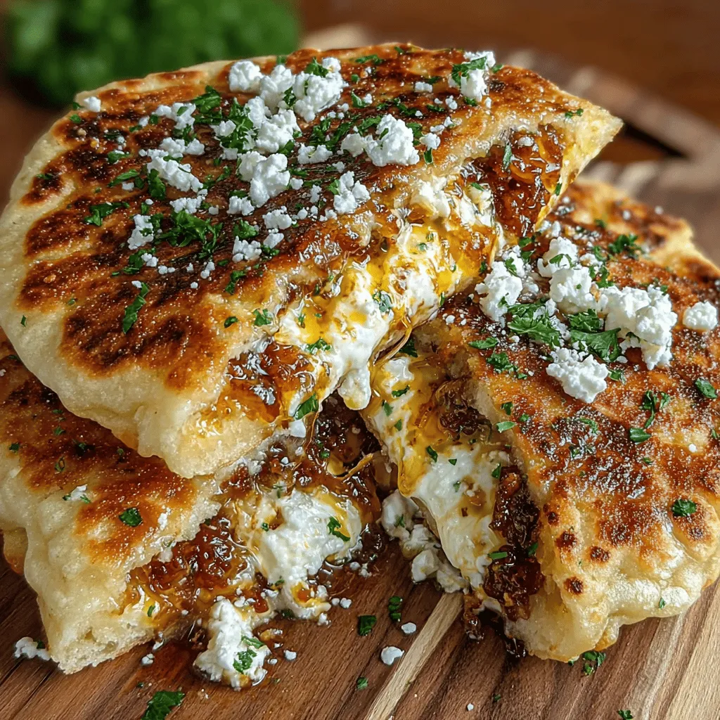 Stuffed flatbreads are a culinary delight that beautifully blend flavors and textures, offering a versatile dish that can be enjoyed at any meal. Whether served as a snack, a side dish, or a main course, these flatbreads can cater to a wide range of palates, making them a favorite in many kitchens. In this recipe, we will explore the savory combination of caramelized onions and feta cheese, which not only elevates the flavor profile but also brings a gourmet touch to this simple dish. The balance between the sweetness of the caramelized onions and the tanginess of the feta creates a delicious filling that is both satisfying and memorable.