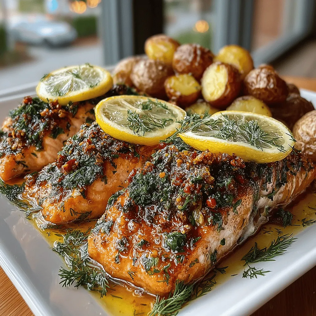 When it comes to weeknight dinners, few dishes can match the vibrancy and health benefits of Zesty Lemon Dill Roasted Salmon and Baby Potatoes. This recipe encapsulates a delightful combination of fresh ingredients that not only please the palate but also offer a host of nutritional advantages. The bright, zesty notes of lemon paired with the aromatic essence of dill create a flavor profile that is both refreshing and indulgent. Meanwhile, the tender, flaky salmon serves as a rich source of protein, making it a staple in many households around the world.