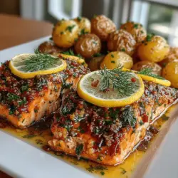 Zesty Lemon Dill Roasted Salmon & Baby Potatoes