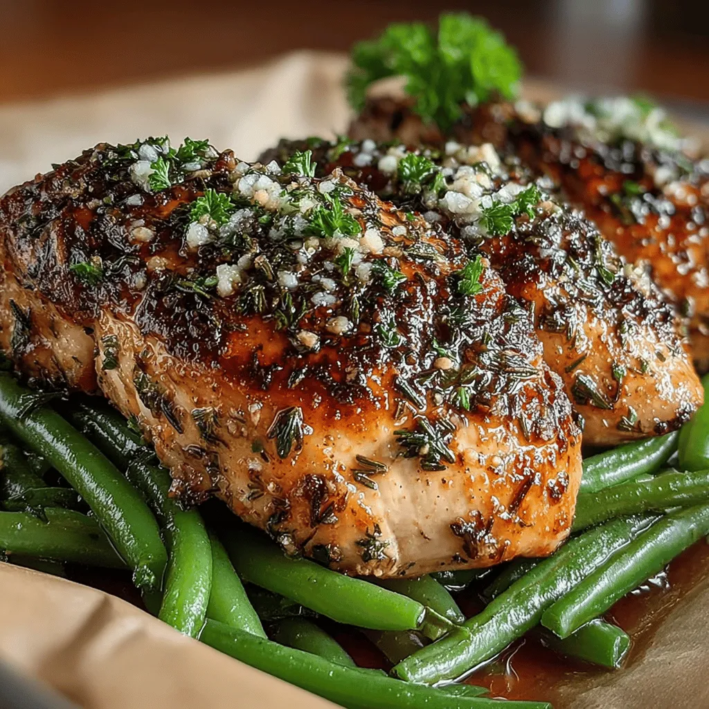 Garlic Herb Chicken & Green Bean Delight is the epitome of a healthy, flavorful, and simple weeknight meal that brings the family together around the dinner table. This dish is not only a visual feast with its vibrant colors but also a sensory delight, bursting with the robust flavors of garlic, fresh herbs, and zesty lemon. Whether you are looking for a quick dinner solution or a dish that can impress at a gathering, this recipe fits the bill perfectly. Its balance of lean protein and nutrient-packed vegetables makes it a versatile choice for various dietary preferences, including paleo, keto, and gluten-free diets.