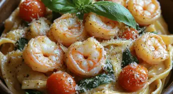 Creamy Tuscan Shrimp Pasta Delight: A Culinary Journey