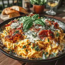 Creamy Roasted Red Pepper Orzo