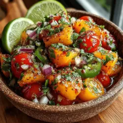 Once you have meticulously combined all the ingredients for your Sweet Peach Salsa, it’s vital to allow the mixture to rest. This step is crucial for flavor melding, as it gives the herbs and spices time to infuse their essence into the peaches and tomatoes. For best results, cover the bowl with plastic wrap or transfer the salsa to an airtight container and refrigerate it for at least 30 minutes. If you have the time, letting it rest for a few hours or even overnight will yield even more robust flavors.
