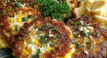 Zesty Parmesan Crusted Veggie Fritters Recipe