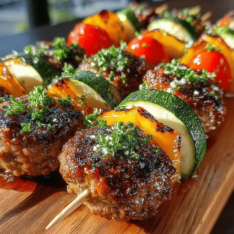 In the world of culinary creations, few dishes capture the essence of comfort food and festive gatherings quite like Sweet & Savory Honey Glazed Meatball and Veggie Skewers. These skewers serve as a perfect blend of flavors and textures, making them an ideal choice for everything from backyard barbecues to cozy weeknight dinners. The juxtaposition of juicy meatballs glazed in a luscious honey sauce, paired with vibrant, colorful vegetables, not only tantalizes the taste buds but also creates a visually appealing dish that is sure to impress your family and friends.