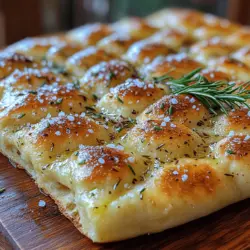 Focaccia, a delightful Italian bread, has charmed palates around the world with its soft, airy texture and rich flavor. This Savory Rosemary Garlic Focaccia recipe is a quintessential representation of this beloved dish, combining the earthy essence of rosemary with the aromatic allure of garlic. Perfectly baked to golden perfection, this focaccia not only serves as an exquisite side dish but can also stand as a flavorful centerpiece in any meal.