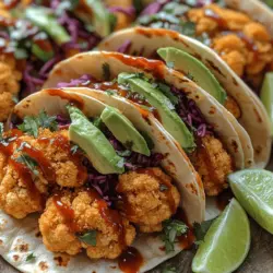 Crispy BBQ Cauliflower Tacos