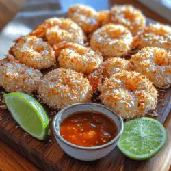 Crunchy Coconut Shrimp Bites are a delightful culinary creation that encapsulates the essence of tropical flavors and textures. This dish, often found in coastal regions and popularized in beachside restaurants, combines succulent shrimp with a crunchy exterior, enhanced by the sweet and nutty notes of coconut. The appeal of crunchy coconut shrimp bites lies not only in their enticing flavor profile but also in their versatility; they can serve as an appetizer at a dinner party, a snack during a casual gathering, or even as part of a vibrant seafood platter.