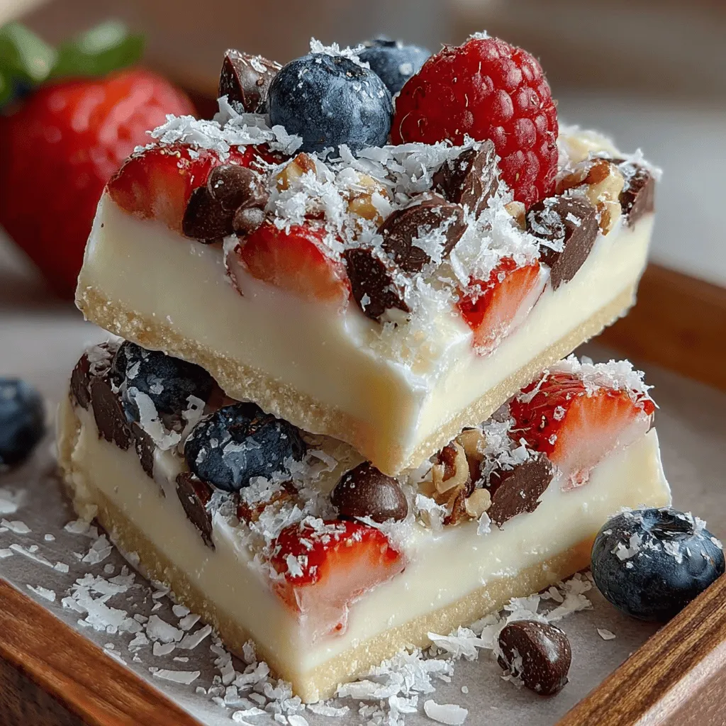 To truly appreciate the Fruity Frozen Yogurt Bark, it's essential to understand the key ingredients that contribute to its flavor, texture, and nutritional benefits. At the heart of this recipe lies Greek yogurt, known for its creamy consistency and rich taste. Greek yogurt is not only delicious but also packed with nutrients. It is high in protein, making it an excellent choice for maintaining muscle mass and promoting satiety. Additionally, it contains probiotics, which support gut health, and is a good source of calcium, essential for bone strength.