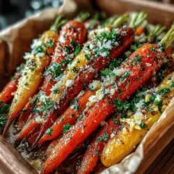 Garlic Butter Roasted Carrots: A Flavorful Side Dish