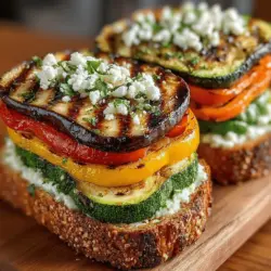 Grilled Veggie Hummus Sandwich