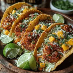 Spicy Shrimp Tacos with Mango Slaw